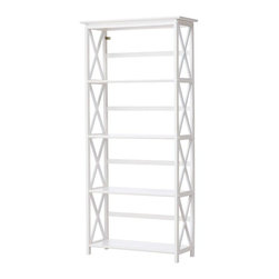 Home Decorators Collection Montego White Open Bookcase - Display And Wall Shelves 