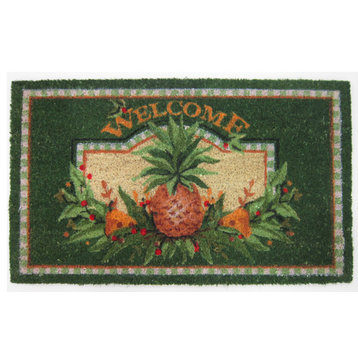 Welcome Pineapple Coir Mat