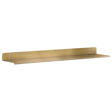 Billy Wall Mounted Shelves, Gold, 36"