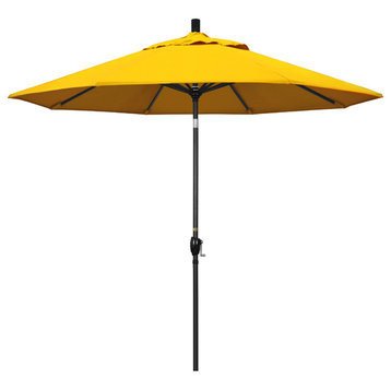 9' Aluminum Umbrella Push Tilt, Sunflower Yellow