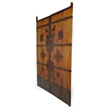 Consigned Old Mongolian Wood Door
