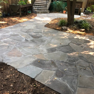 Irregular Flagstone Walkway and Steps on Reservoir Rd, Washington, DC