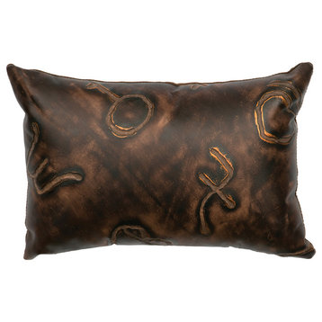 Tombstone Embossed Pillow, 12x18, Fabric Back
