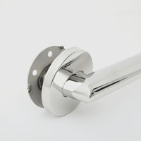 Coronado Designer Oval Bathroom Shower Grab Bar, Mitered Corners, Polished, 12"