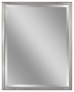 Head West Brushed Nickel Framed Beveled Accent Mirror - 24x30