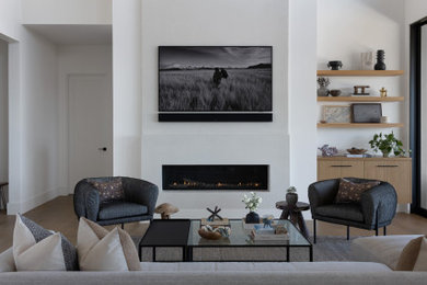 Inspiration for a transitional living room remodel in Austin
