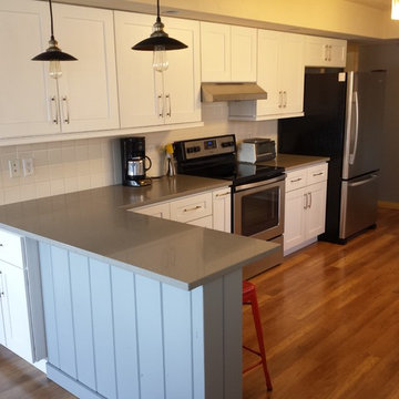White Shaker Cabinets and Concerto Quartz Countertops