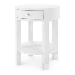 Dakota 1-Drawer Round Side Table - Side Tables And End Tables
