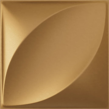 Malone EnduraWall Decorative 3D Wall Panel, 11.875"Wx11.875"H, Gold