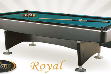 New modern black Majestic Billiards Royal pool table model / Table de billard