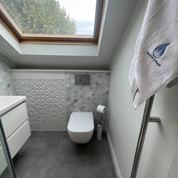 Luxurious marble loft shower room
