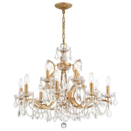 Filmore 12-Light Antique Gold Chandelier