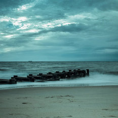  - "Blue Morning at Rehoboth" Coastal Landscape Photo Wall Art Print, 11"x14" - Photographs