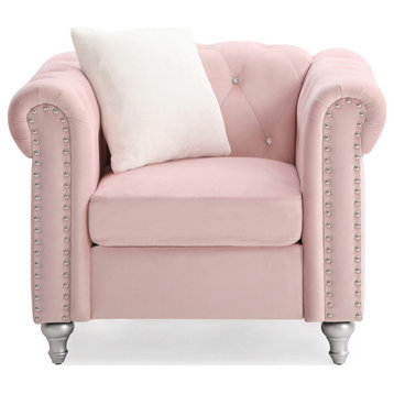 Raisa Pink Accent Chair