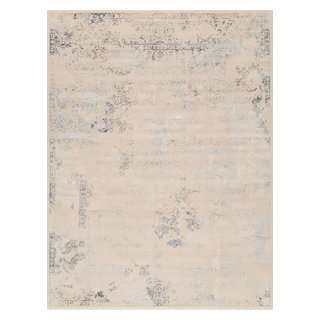 Hauteloom Moon Wool Living Room, Bedroom Area Rug - Transitional,  Traditional - Charcoal,Taupe,Mustard - 4' x 6' 