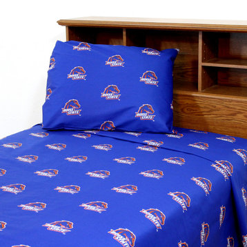 Boise State Broncos Printed Sheet Set, Twin, Solid, King