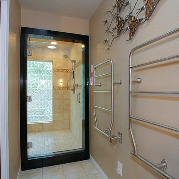 Master bathroom , closet and exercise room