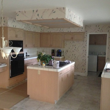 White washed oak--before