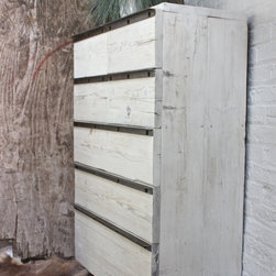 Maxwell White-Washed Reclaimed Scaffolding Board Chest of Drawers - Chests of Drawers