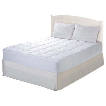 Cottonpure Self-Cooling Sustainable 100% Cotton Fill and Cover Mattress Pad, Twi