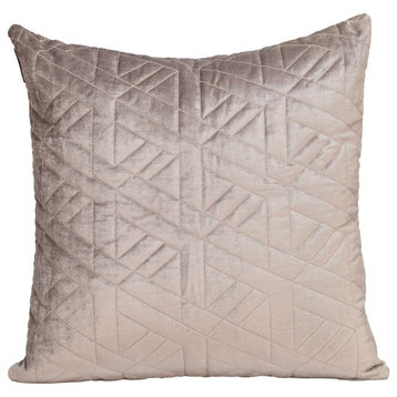 Parkland Collection Delta Transitional Taupe Throw Pillow PILL21400P