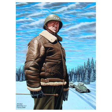 Mike Bennett Patton At Bastogne Art Print, 9"x12"