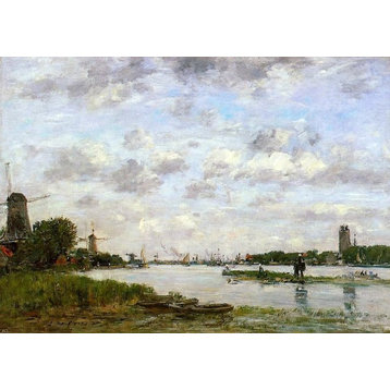 Eugene-Louis Boudin View of Dordrecht, 18"x27" Wall Decal