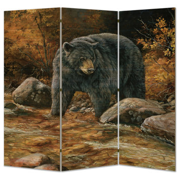 Room Screen, Streamside Bear, 68"x68"