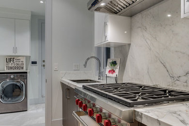 Minimalist kitchen photo in Vancouver