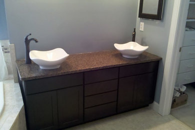 Inspiration for a contemporary bathroom remodel in Charlotte