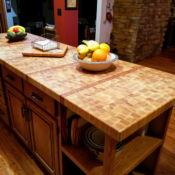 Ash End Grain Butcher Block Countertop