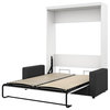 Nebula 2-Piece Queen Wall Bed and Sofa Set - White & Grey
