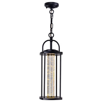 CWI LIGHTING 0407P6-1-101 Greenwood LED Outdoor Black Pendant