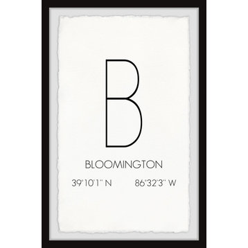 "B Bloomington" Framed Painting Print, 12x18