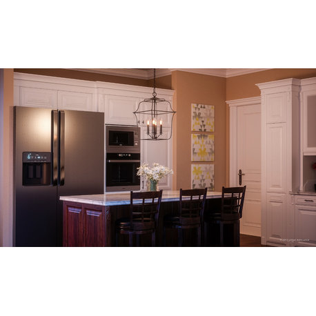 Luxury Colonial Black Acorn Cube Chandelier, UQL2321, Savannah Collection