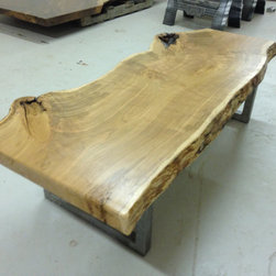 Live Edge Cherry Slab Coffee Table - Coffee Tables