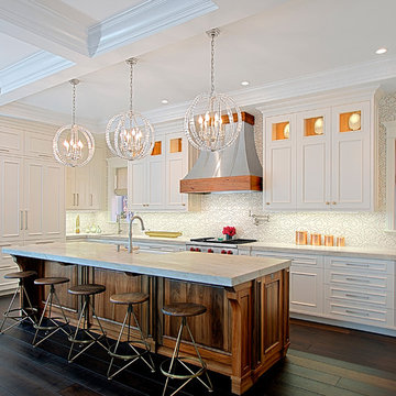 White transitional kitchen