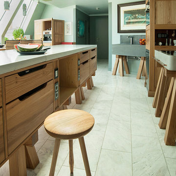 Küche im Dachgeschoss-Loft, Kreuzberg - Berlin.