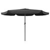 CorLiving 200 Series Black Fabric 10ft Round Tilting Market Patio Umbrella