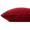 Loloi Pillow, Red, 13''x21'', Cover With Down