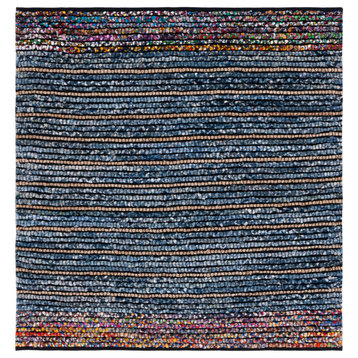 Safavieh Eternal Collection CAP368A Rug, Natural/Blue, 6' X 6' Square