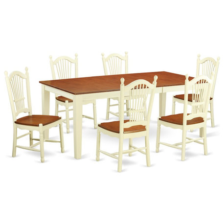 7 Piece Table Set, Small Kitchen Table and 6 Kitchen Chairs