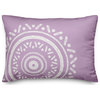 Simple Purple Boho Circle 20x14 Indoor/Outdoor Pillow