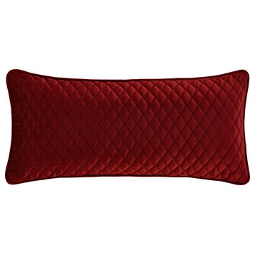 Five Queens Court Monica Quilted Boudoir Decorative Throw Pillow