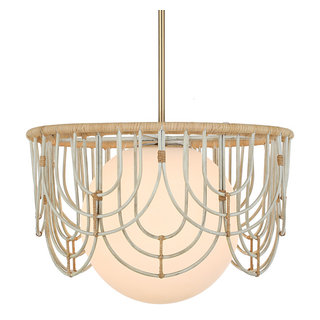 Uttermost Arches 1 Light Rattan Pendant - Tropical - Pendant Lighting ...