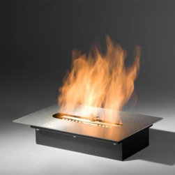 Planika 16&rdquo; x 11'' FIRE BOX Burner Brushed Stainless Steel - Indoor Fireplaces