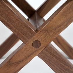 X-Base Stools - Leather Upholstery - Footstools And Ottomans