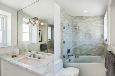 Inspiration for a transitional bathroom remodel in San Francisco