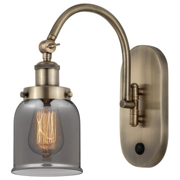 Bell Sconce, Antique Brass, Plated Smoke, Plated Smoke