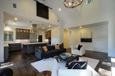Living room - contemporary living room idea in Austin